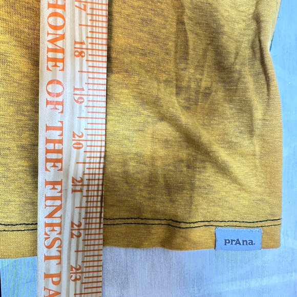 Prana Top Women's sz XS Cozy Up Ringer Tee Striped Colorblock Hemp Blend - Picture 7 of 7